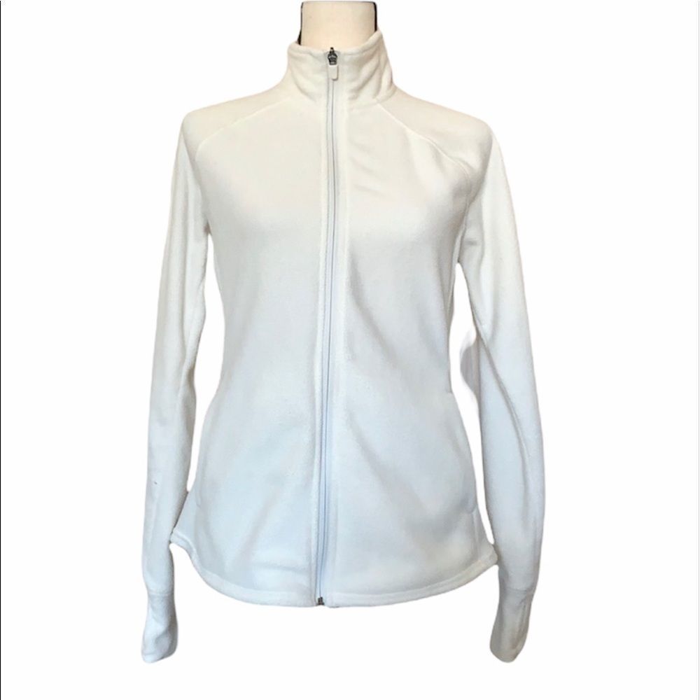 OLD NAVY ACTIVE FRONT ZIP WHITE SWEATSHIRT SIZE S